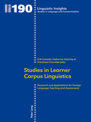 cover image of Studies in Learner Corpus Linguistics